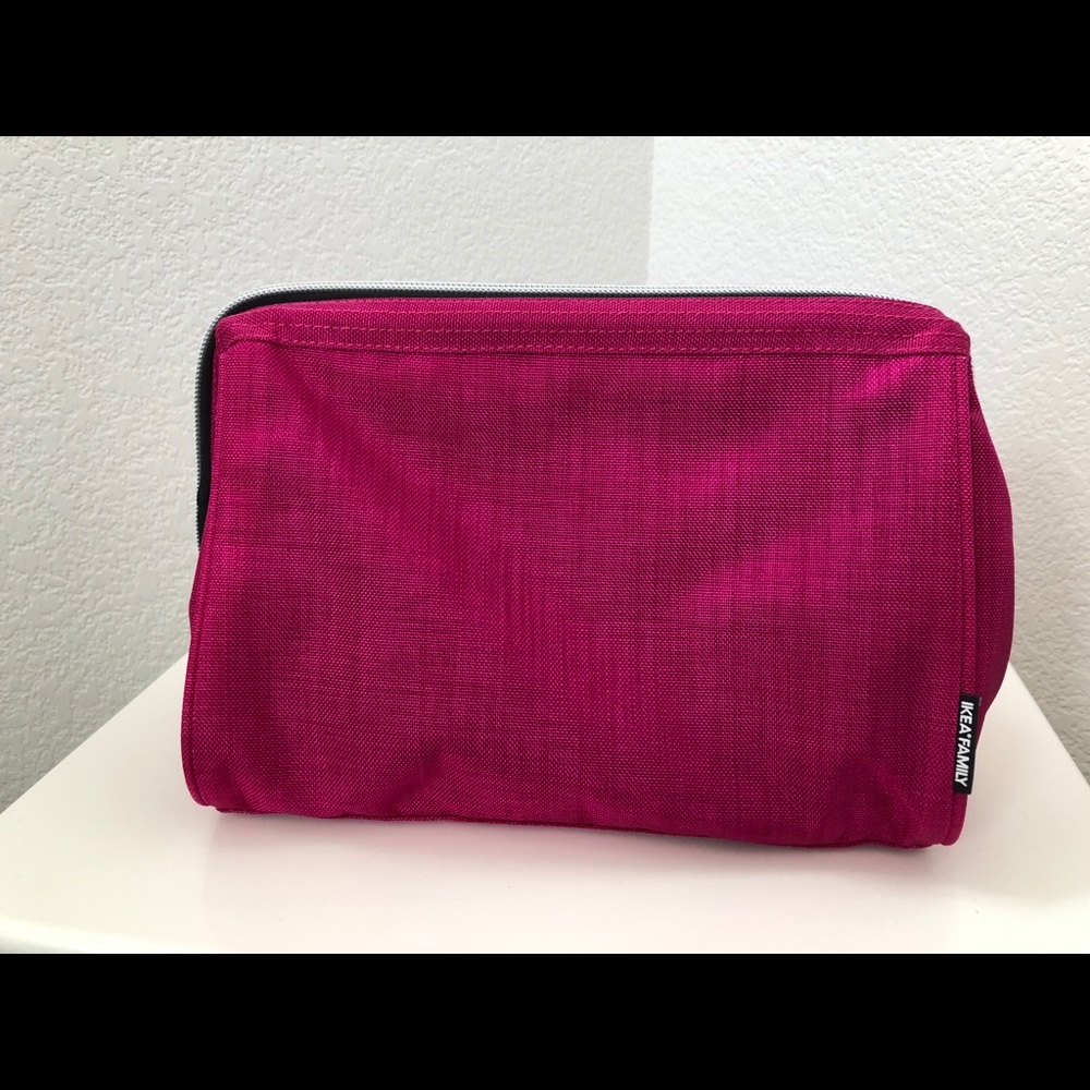 Pink IKEA travel toiletry bag